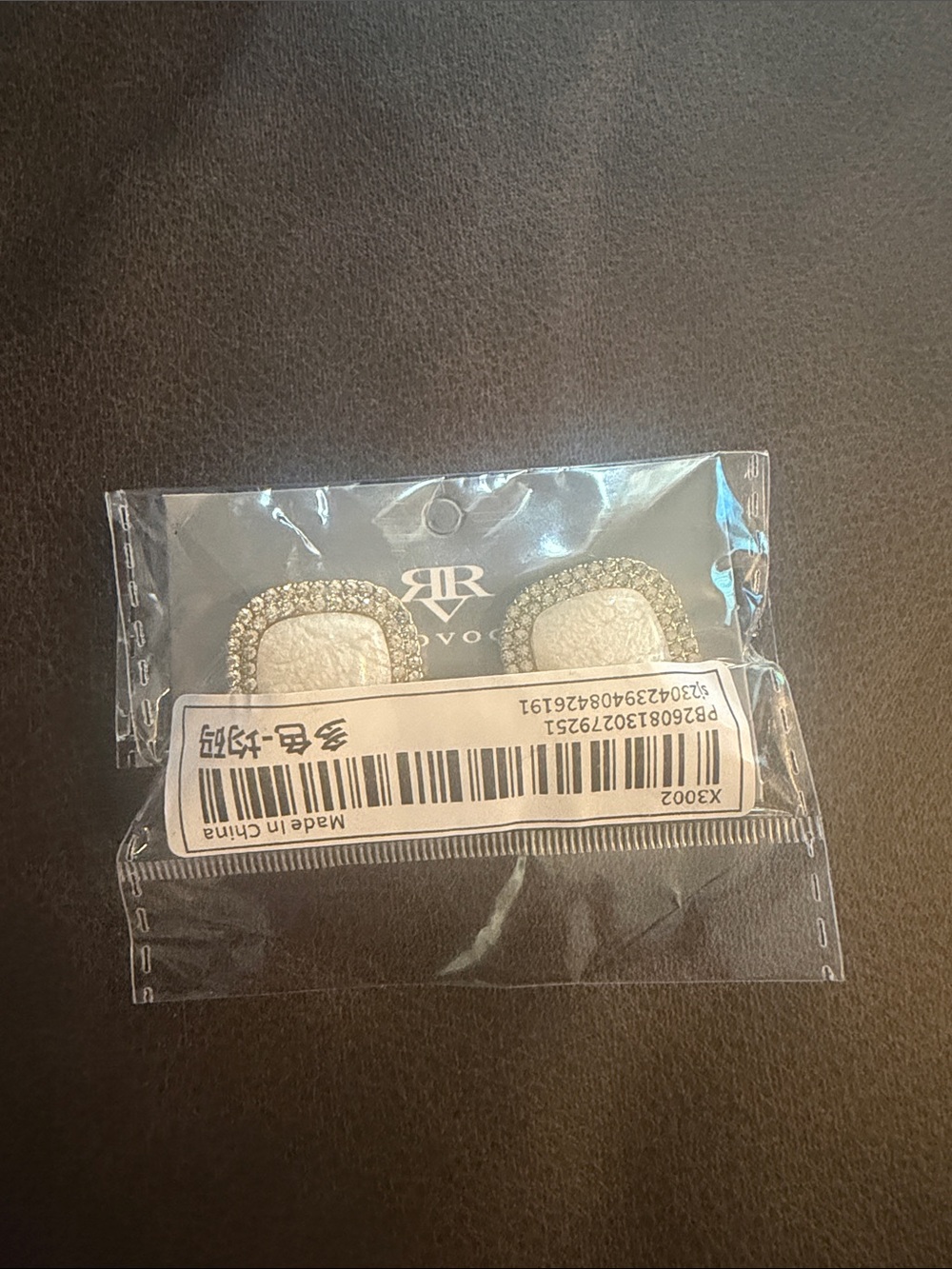 OVO Silver Crystal Square Clip-On Earrings